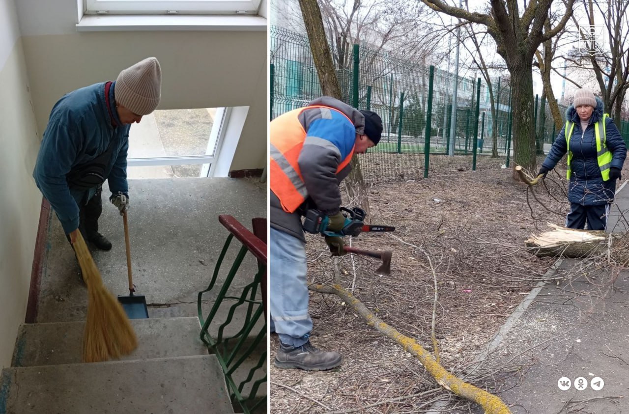 В трех районах Мариуполя коммунальщики благоустроили очередные придомовые территории