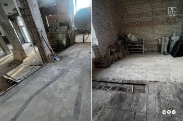 Петербуржцы ведут подготовительные работы по восстановлению городского ЗАГСа Мариуполя