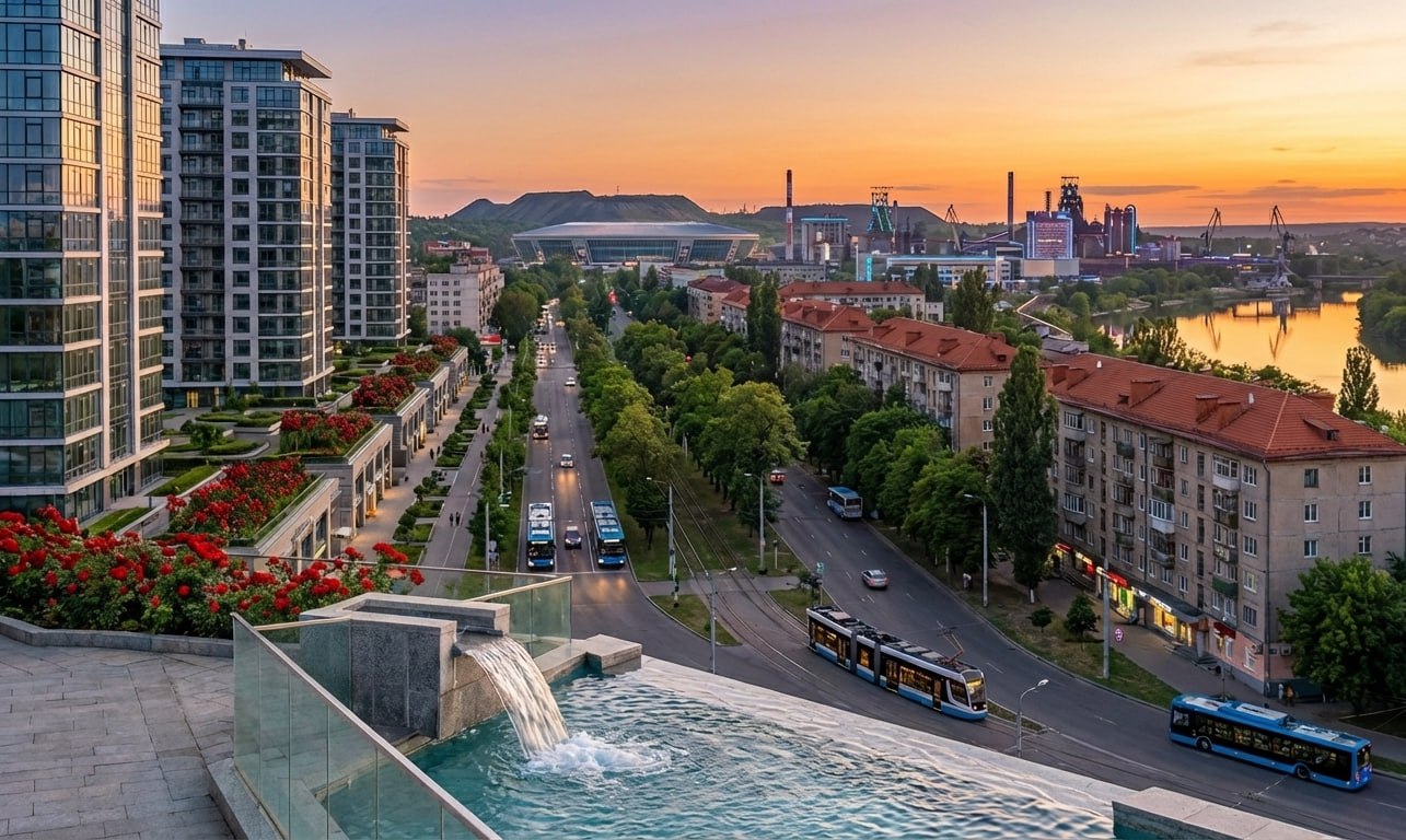 Донецк-2040: заводы, небоскрёбы и чистая вода — или ямы, дыры в крышах и бочки во дворах?