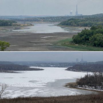 Ханжёнковское водохранилище в прошлом году и сейчас