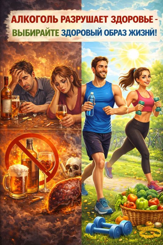 Алкоголь разрушает здоровье, ослабляет организм и негативно влияет на будущее