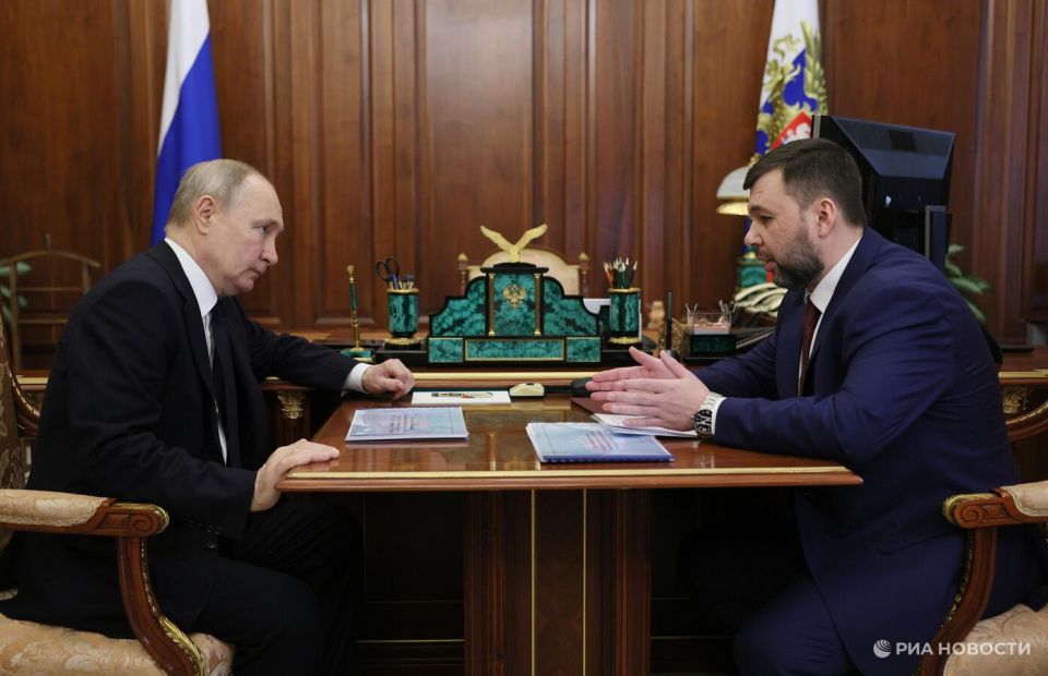 Путин проведет встречу с Пушилиным