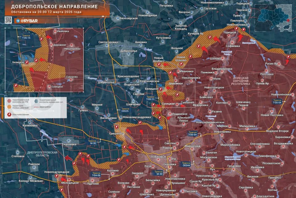 Ожесточённые бои идут на Добропольском участке