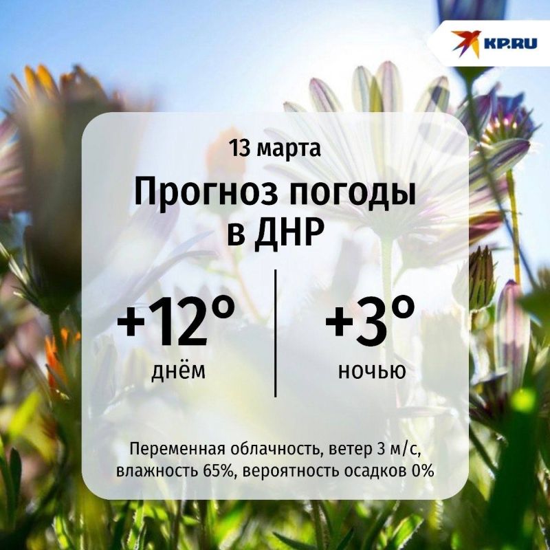 В ДНР сегодня днем воздух прогреется до +12°