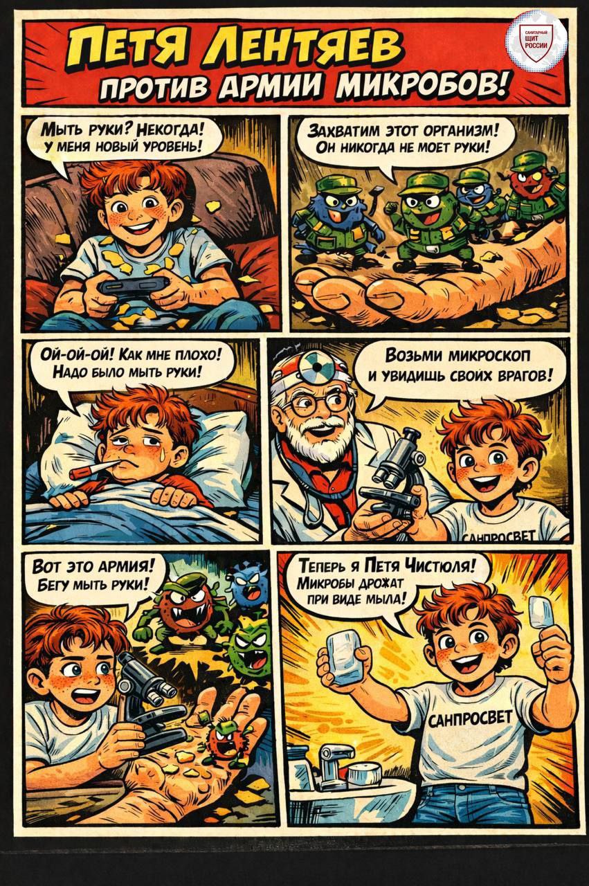 Роспотребнадзор представляет: приключения Пети Лентяева!