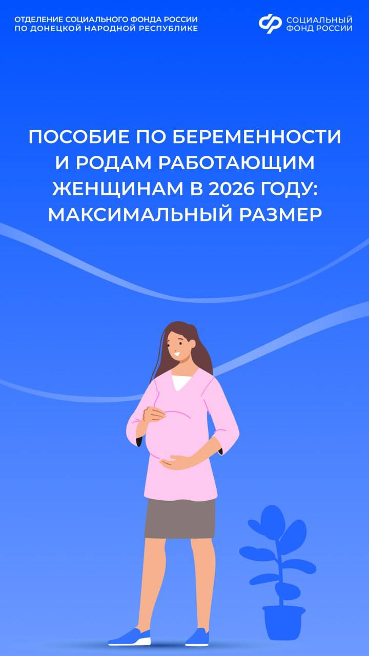 Максимальные суммы пособия по беременности и родам в 2026 году в ДНР