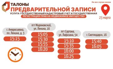 Актуальное наличие талонов в настоящий момент в разных отделениях МФЦ