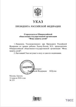 Уполномоченная по правам ребенка Мария Львова-Белова назначена председателем "Фонда защиты детей"