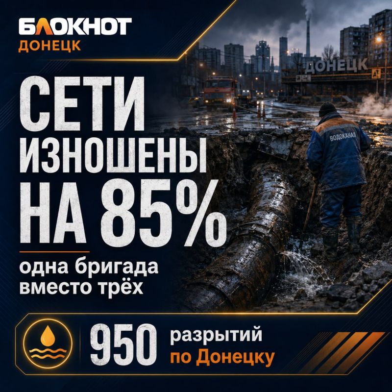 Донецк держится на хомутах: «Вода Донбасса» признала износ сетей более чем на 85%