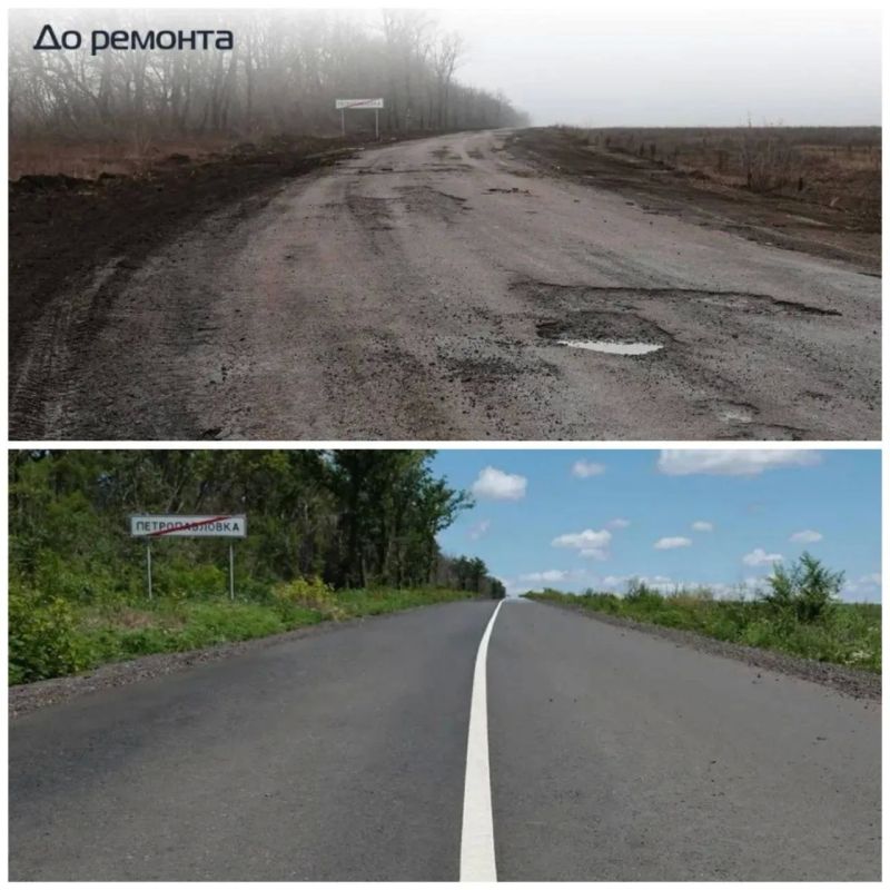 В Амвросиевском округе завершен крупный дорожный проект