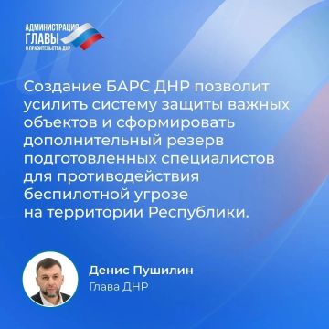 Для защиты объектов критической инфраструктуры, школ, больниц, детских садов и обеспечения безопасности жителей региона создаётся обровольческое подразделение БАРС ДНР