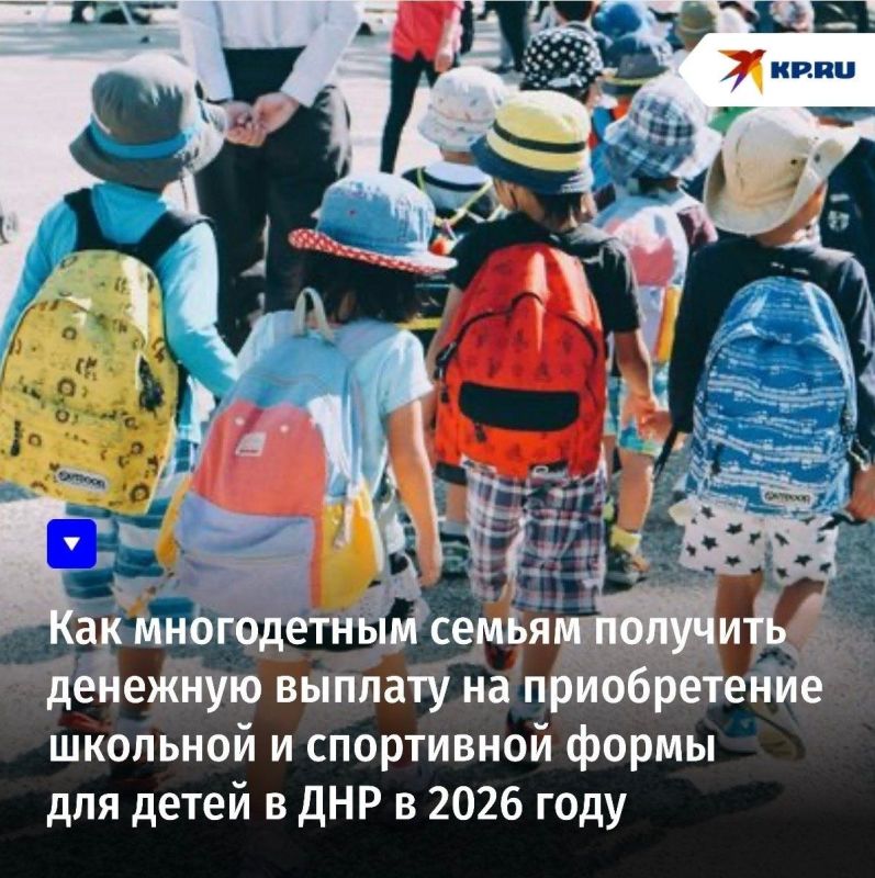 Как многодетным семьям получить денежную выплату на приобретение школьной и спортивной формы для детей в ДНР в 2026 году