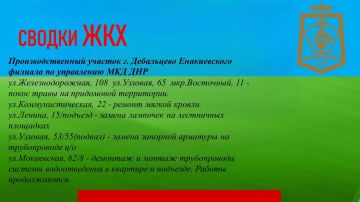 СВОДКИ ЖКХ в городском округе Дебальцево на 17.06.2026