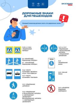 Эти дорожные знаки должен знать каждый пешеход!