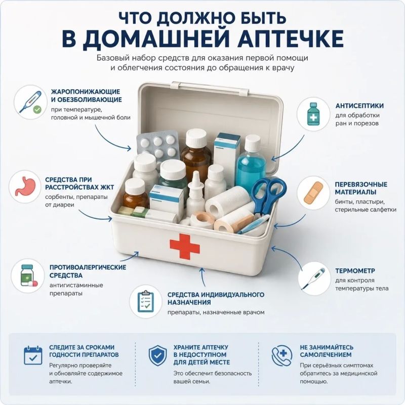Домашняя аптечка — это основа безопасности в повседневной жизни