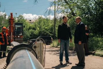 В Горловке осмотрели ход капитального ремонта водовода «Первый Донецкий»