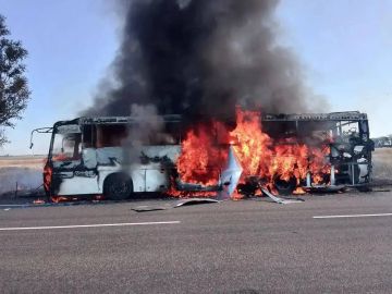 Дрон ВСУ ударил по автобусу, ехавшему из Краснодара в Мелитополь