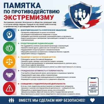 Памятка по противодействию экстремизму