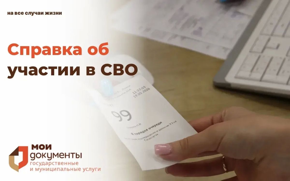 Получите справку об участии в специальной военной операции через МФЦ