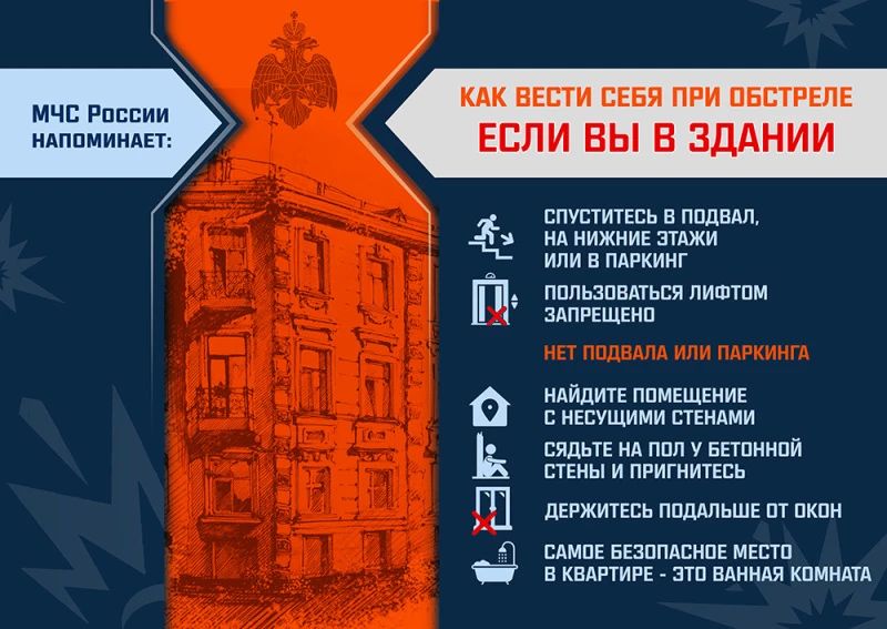 Как вести себя при обстреле если вы в здании