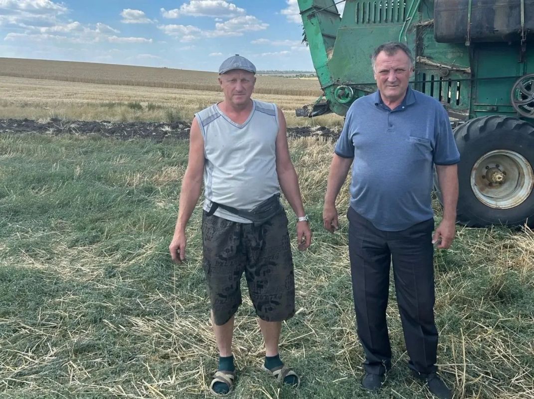 В Амвросиевском муниципальном округе началась уборка зерновых культур