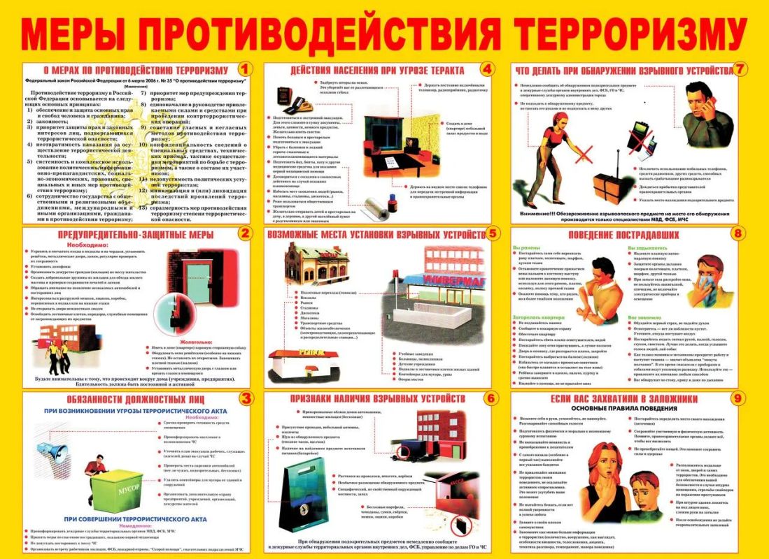 Памятка "Меры противодействия терроризму"