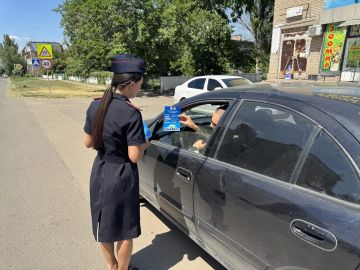 Госавтоинспекторы ведут профилактическую работу в Старобешевском м.о