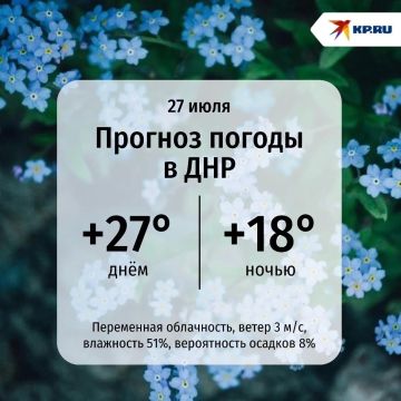 Сегодня в ДНР солнце будет игриво выглядывать из-за легких облаков