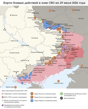 Карта боевых действий в зоне СВО на 29 июля