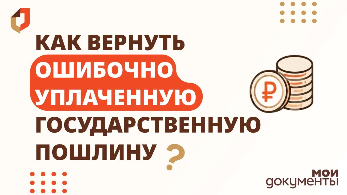 Как вернуть ошибочно уплаченную государственную пошлину?