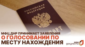 МФЦ ДНР принимает заявления о голосовании по месту нахождения!