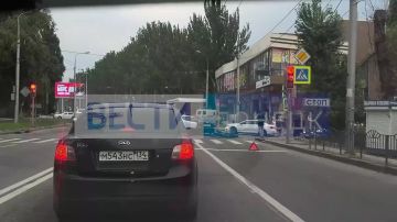 ДТП в Донецке с участием мотоциклиста в районе "Маяка"