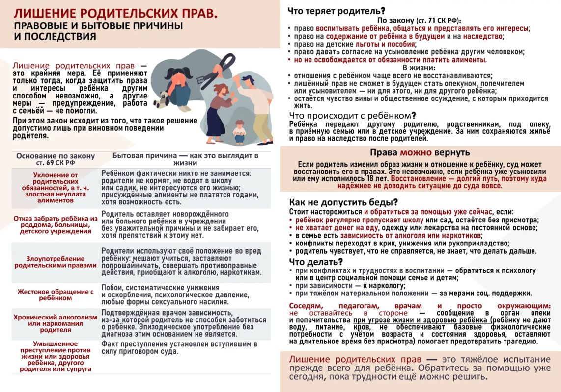 Лишение родительских прав — это крайняя мера