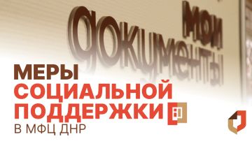 Меры социальной поддержки в МФЦ ДНР