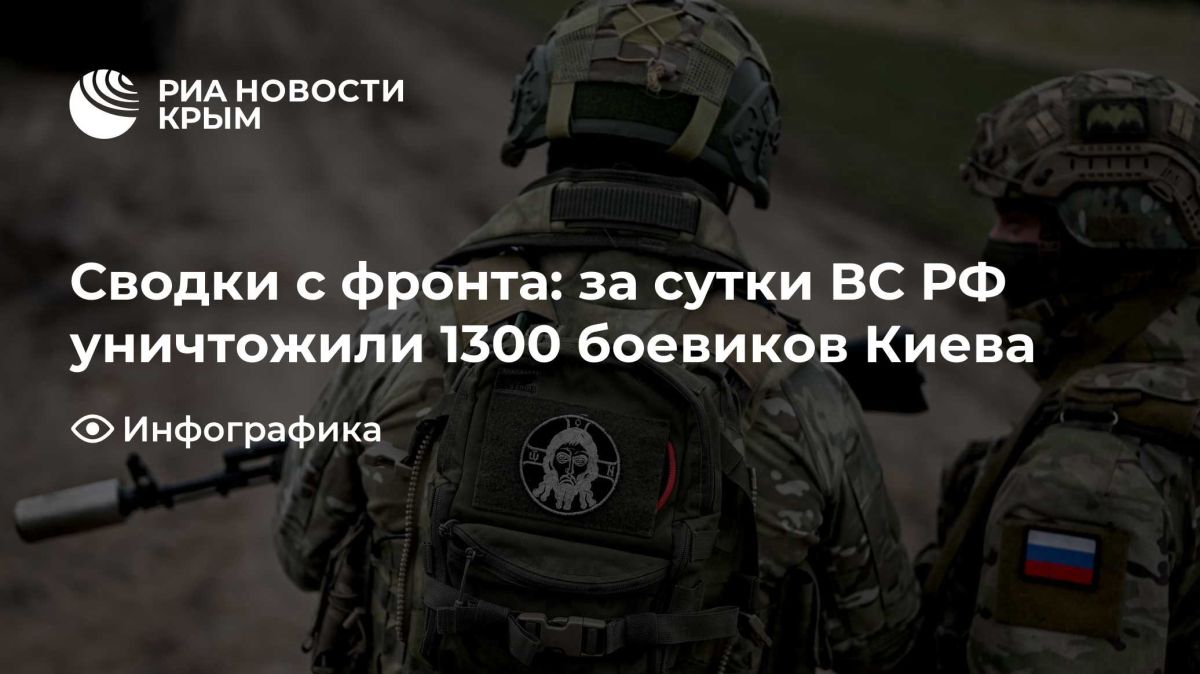 Сводки с фронта: за сутки ВС РФ уничтожили 1300 боевиков Киева
