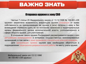 Как отправить охотничье ружьё в зону СВО?