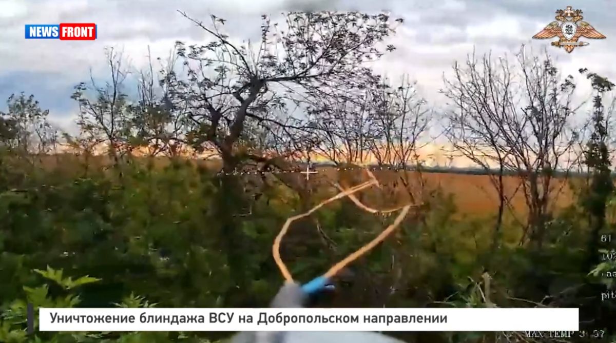 Уничтожение блиндажа ВСУ на Добропольском направлении