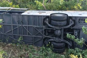 В Ровеньках опрокинулся автобус «Москва — Донецк», есть пострадавшие
