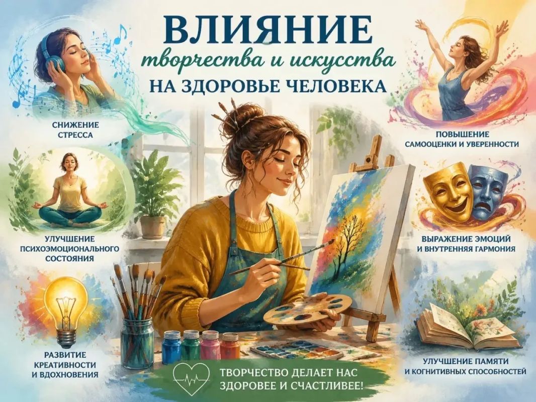 Больше, чем просто хобби: как творчество помогает нам быть здоровыми