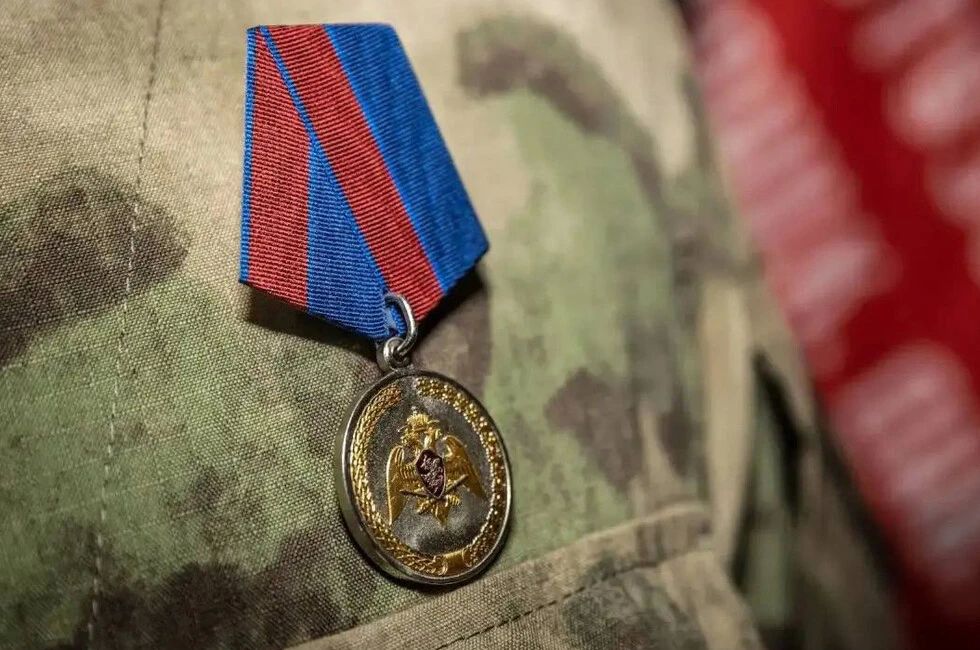 Отличившихся бойцов Росгвардии в ДНР наградили в честь юбилея ведомства