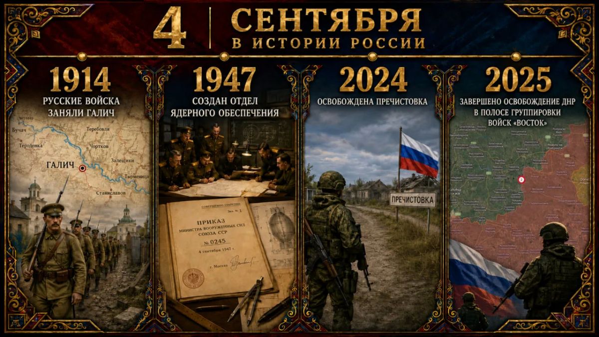 4 сентября в истории России