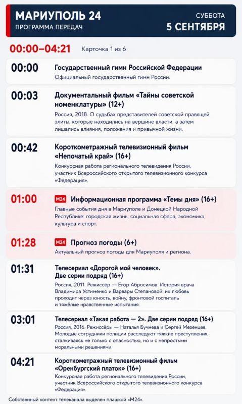 «Мариуполь 24» | Программа передач