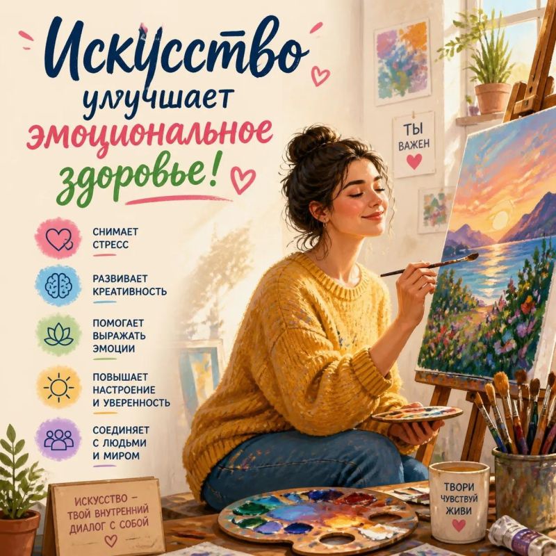 Искусство улучшает эмоциональное здоровье!