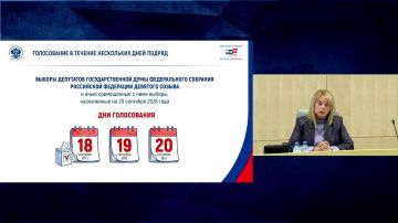 Памфилова рассказала об особом порядке голосования в Донбассе и Новороссии