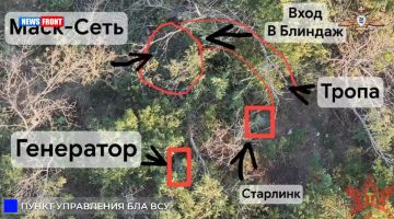 Кадры уничтожения пункта управления БПЛА и антенны связи ВСУ