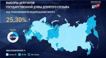 Явка на выборах в Госдуму на 20:00 по Москве на всей территории России превысила 25% — ЦИК РФ
