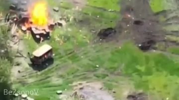 Даниил Безсонов: #Эксклюзив. Работа расчета гаубицы «Гиацинт-Б» Южной группировки войск по уничтожению боеприпасов ВСУ в Краматорском районе ДНР