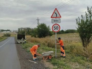 В рамках содержания за минувшую неделю выполнили ряд мероприятий по обеспечению безопасности и порядка на дорогах общего пользования