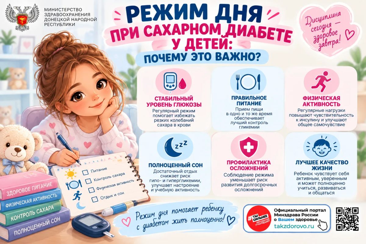 Режим дня при сахарном диабете у детей: почему это важно