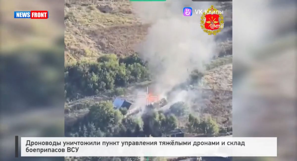 Дроноводы уничтожили пункт управления тяжелыми дронами и склад боеприпасов ВСУ